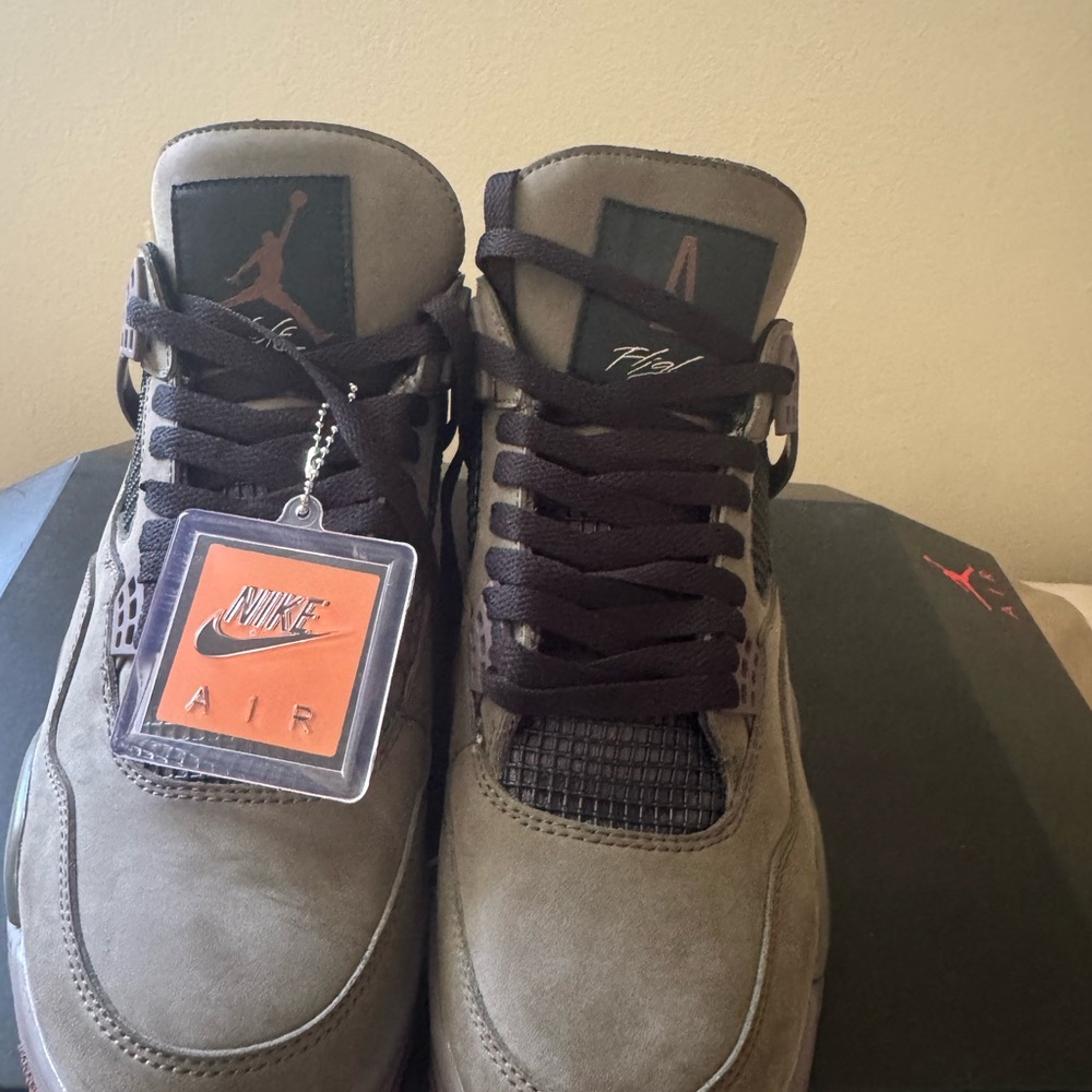 Jordan Olive Green Suede Men’s Sneakers with Dark Brown Laces